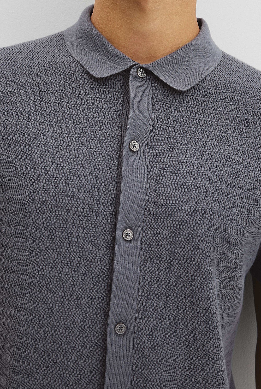 Organic Cotton Wave Knit Shirt