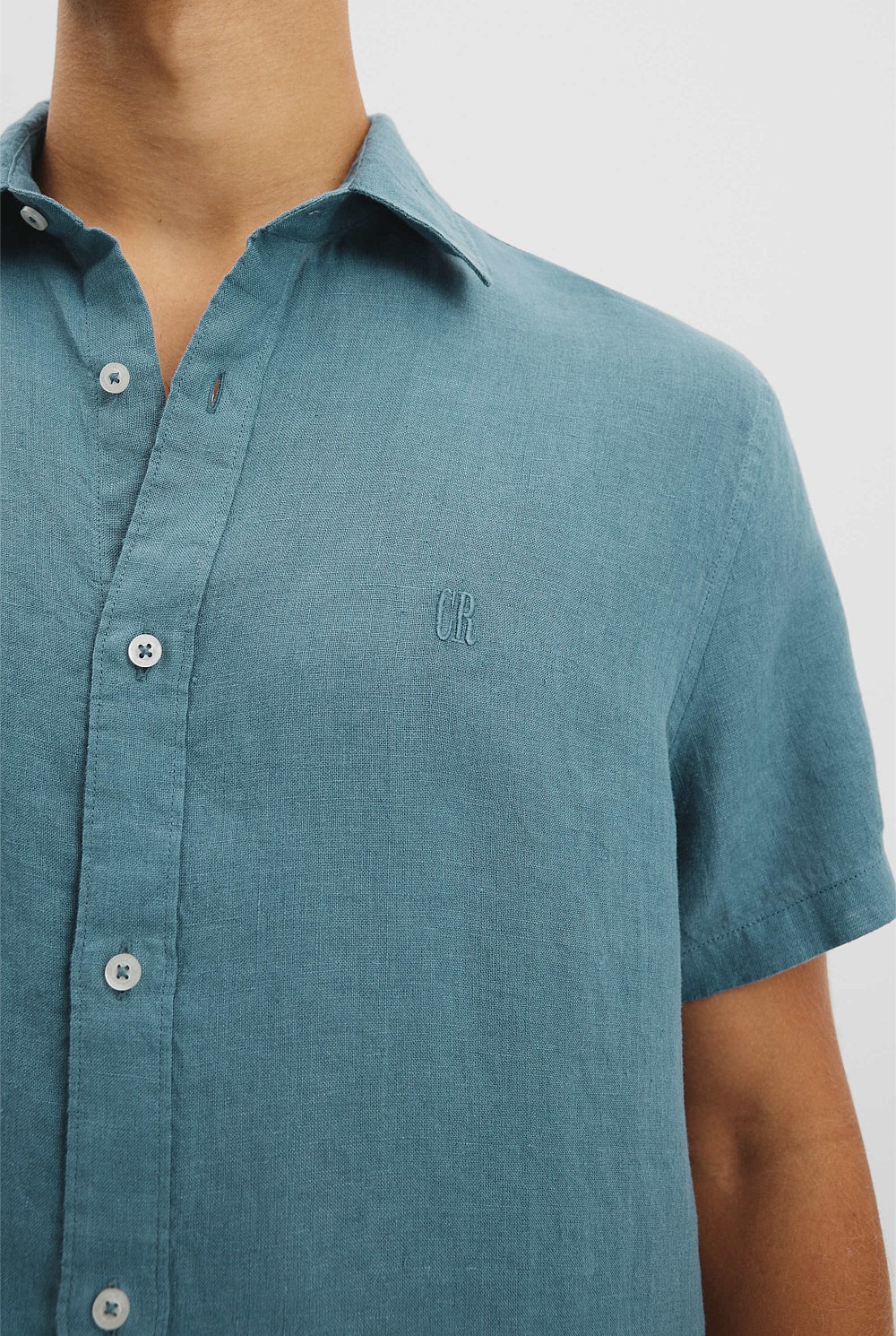 Regular Fit Organically Grown Linen Short Sleeve Shirt
