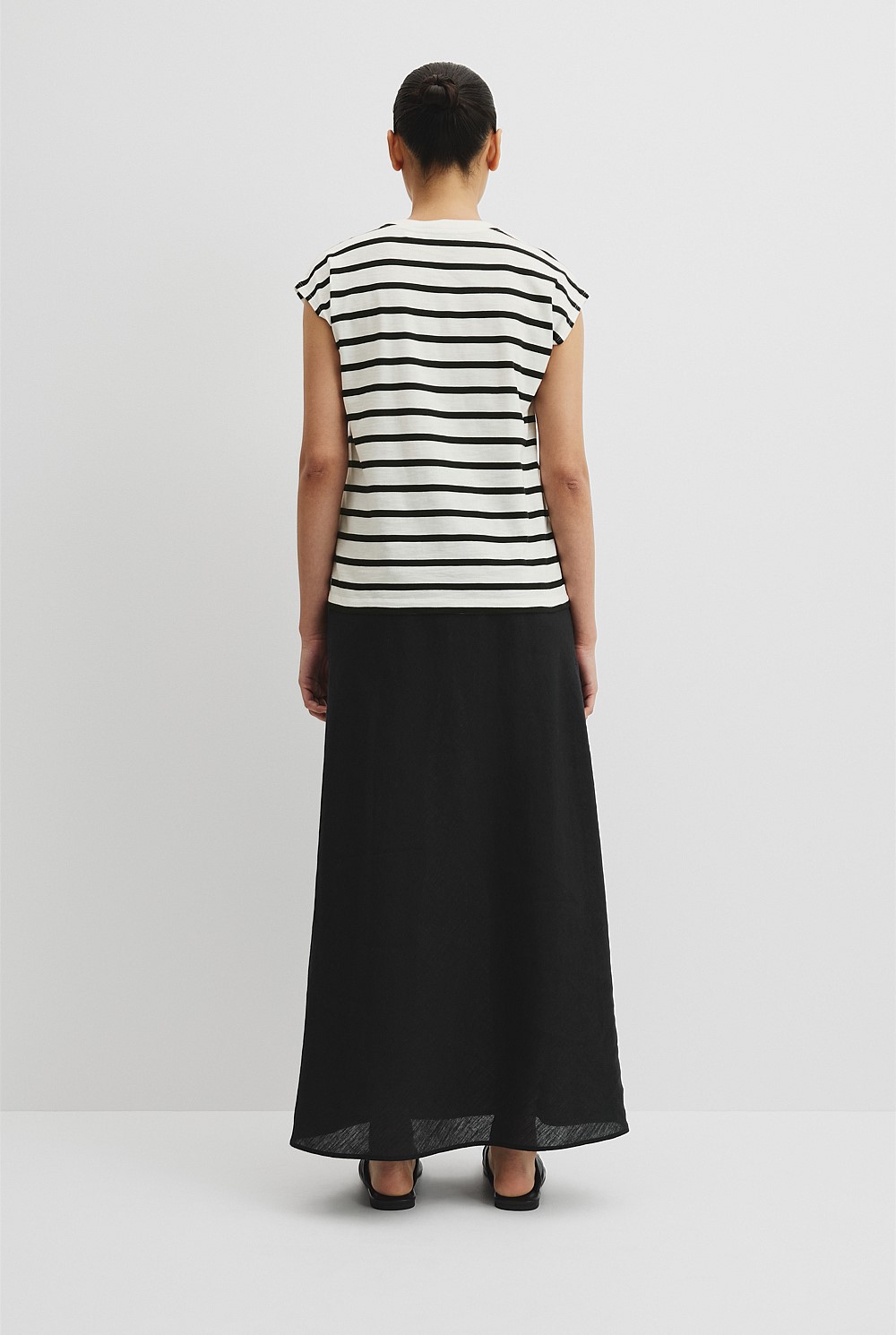 Crew Neck Slub Stripe T-shirt