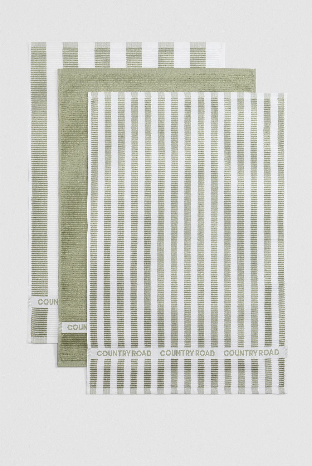 CR Stripe Australian Cotton Tea Towel Pack of 3