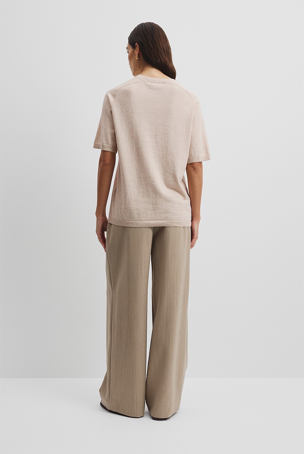 Organically Grown Cotton Blend Cashmere Blend T-Shirt