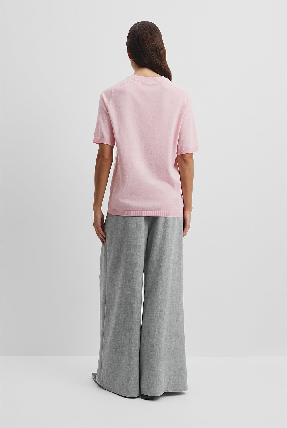 Organically Grown Cotton Blend Cashmere Blend T-Shirt
