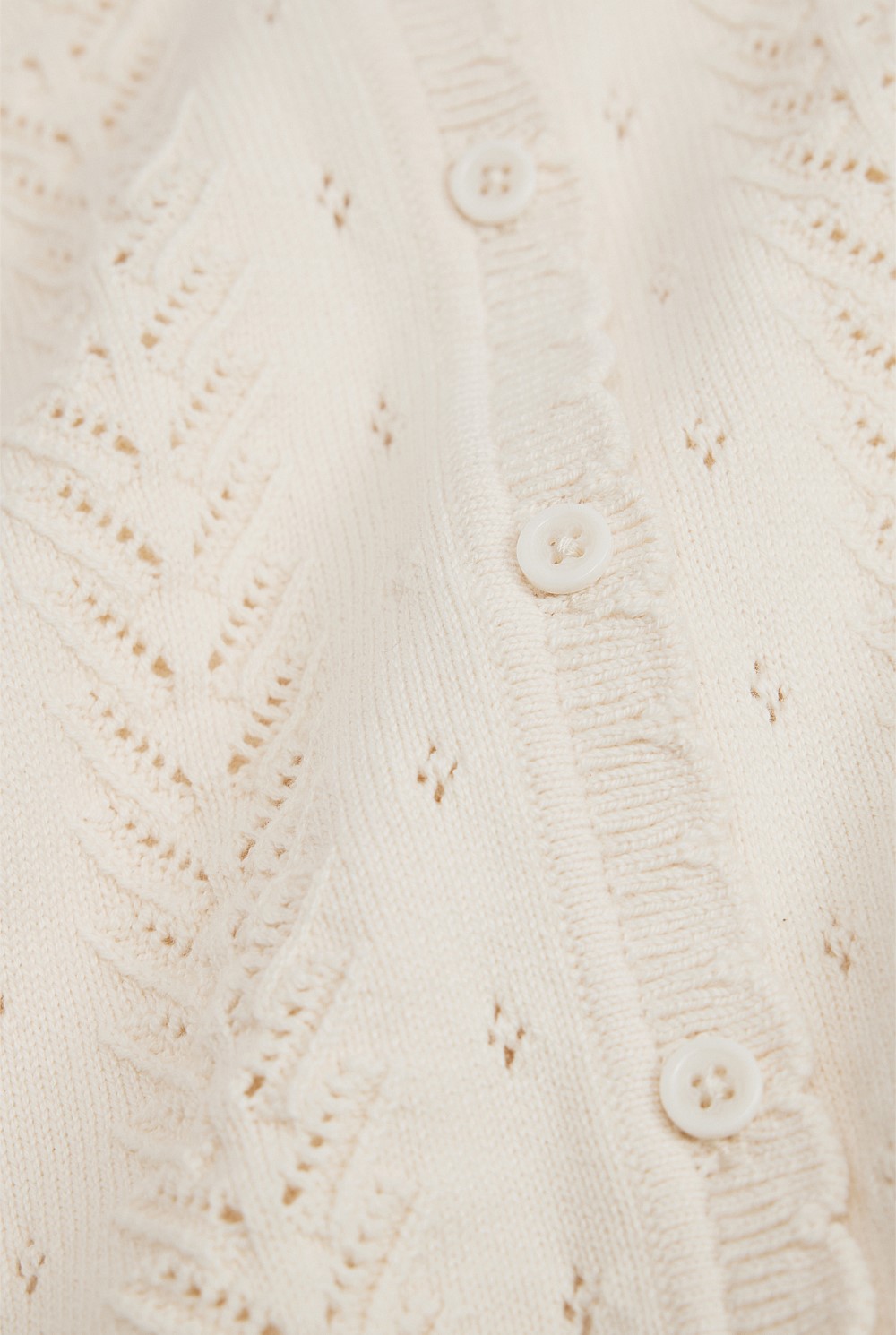 Organically Grown Cotton Cord Knit Cardigan