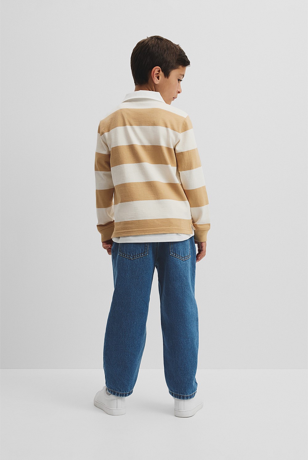 Organically Grown Cotton Block Stripe Rugby