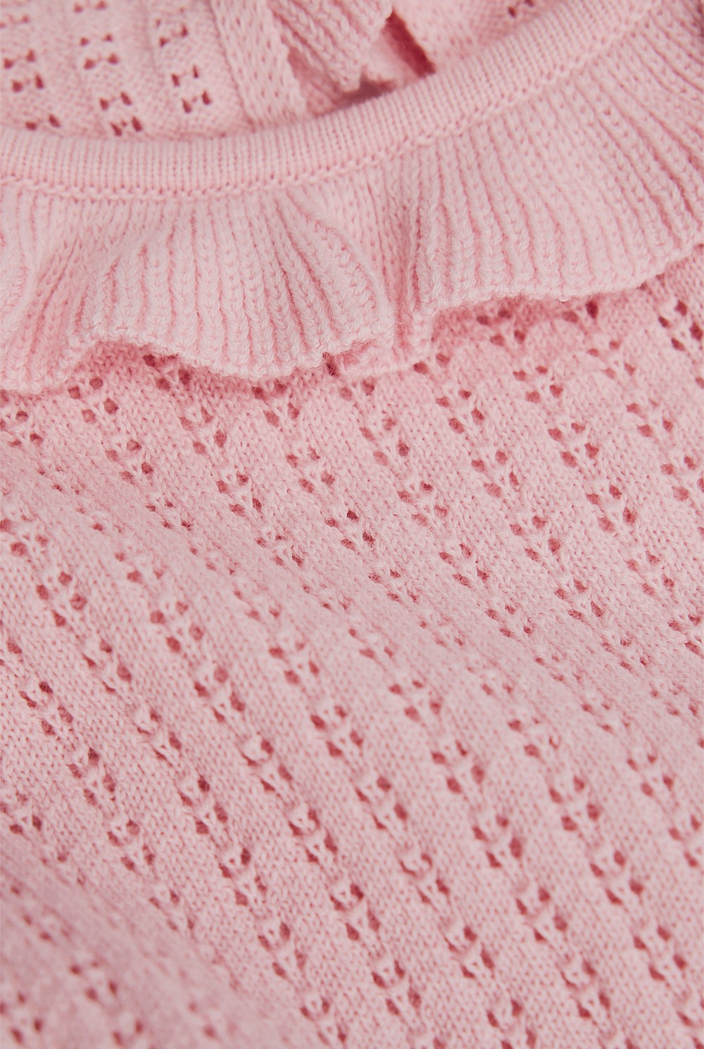 Frill Neck Knit Top