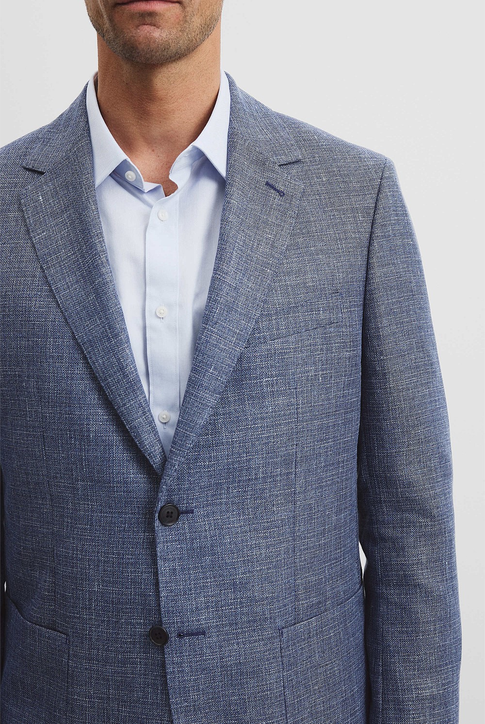 Regular Wool Blend Houndstooth Jacket