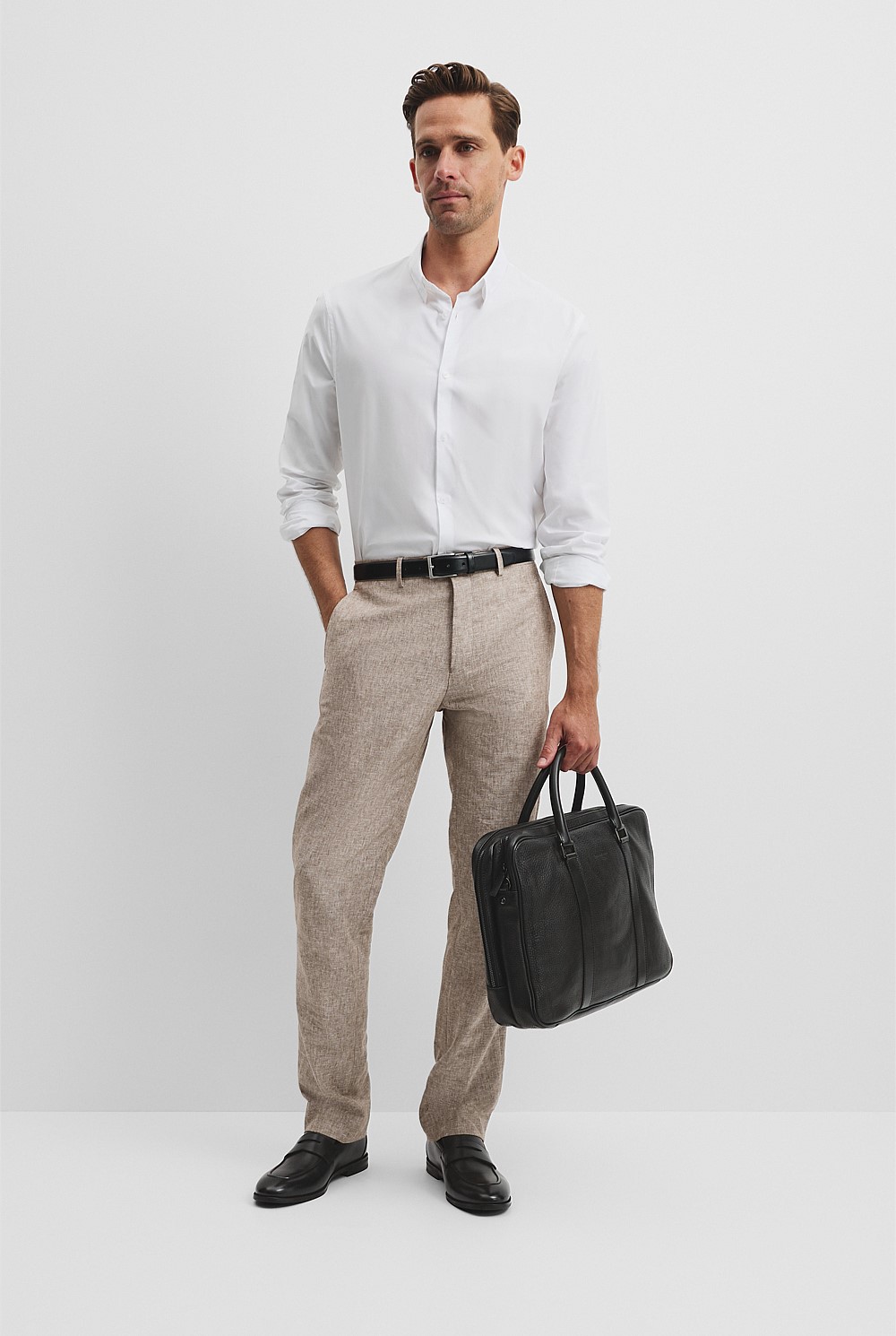Slim Fit Stretch Cotton Shirt