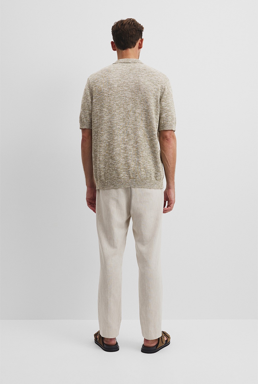 Linen Cotton Slub Knit Shirt