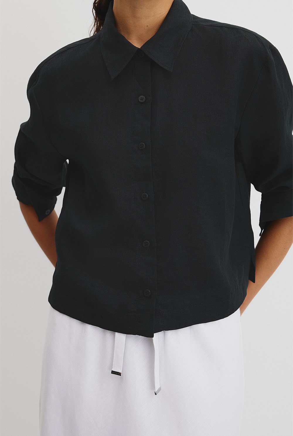 Crop Linen Shirt