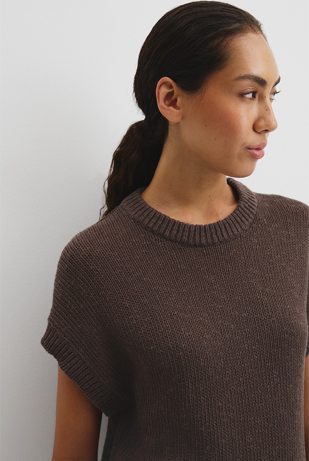 Textured Knit T-Shirt