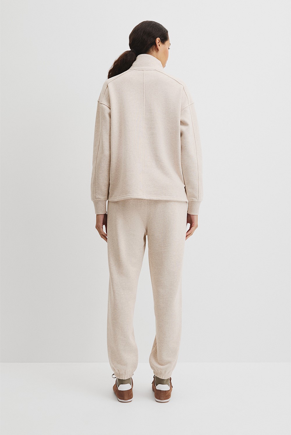 Australian Good Earth Cotton Zip Neck Sweat