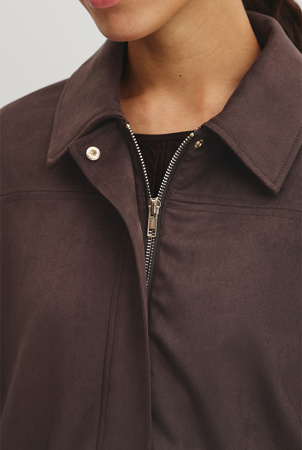 Faux Suede Jacket
