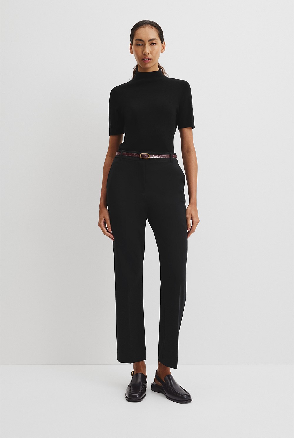 Short Sleeve Wool Silk Knit