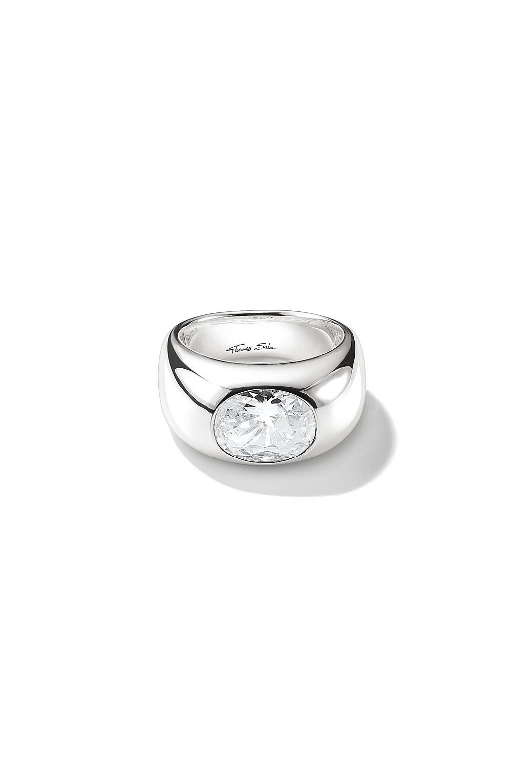 Statement Ring With Stones In Silver