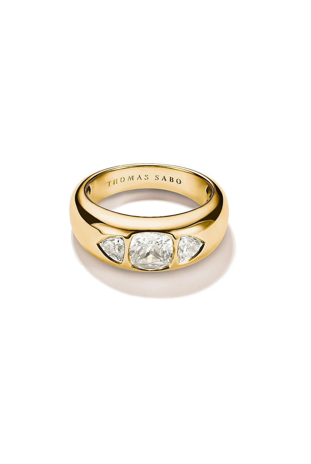 Bold Ring With Stones In Gold