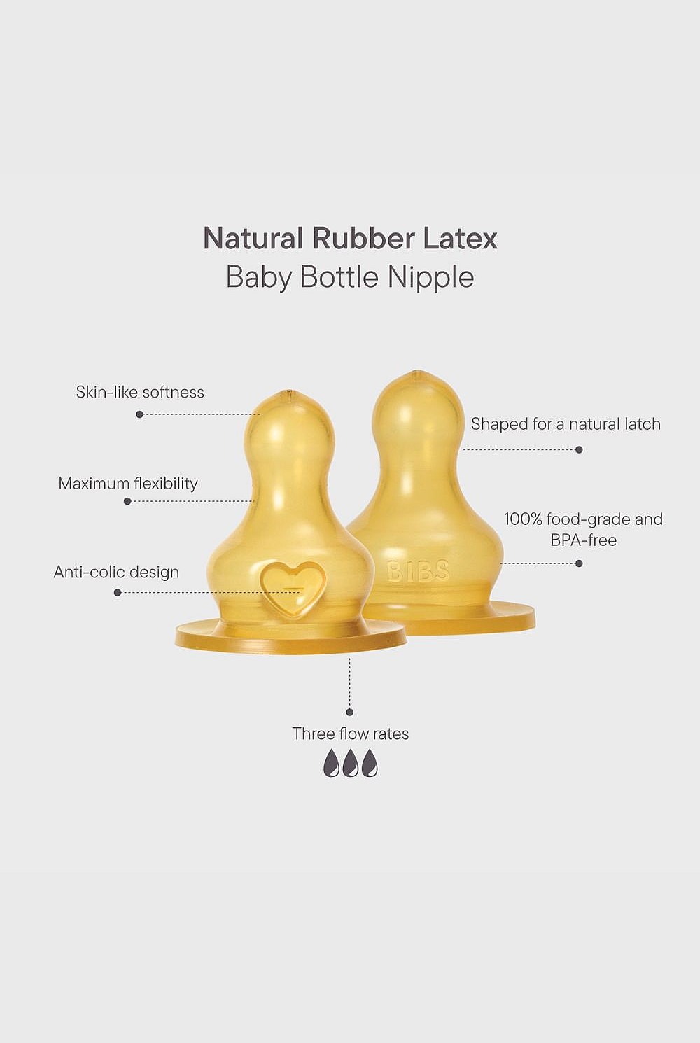 Bottle Replacement Nipple, Latex (2pk) - Slow Flow