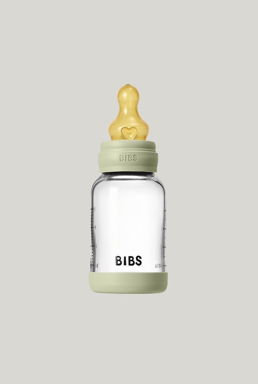 Glass Baby Bottle 120ml Latex - Sage
