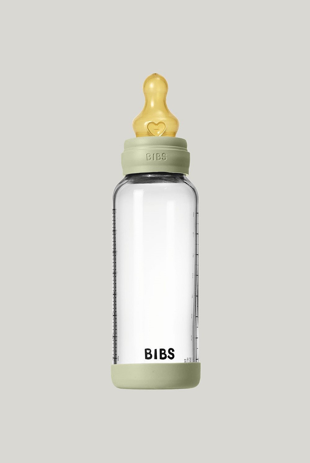 Glass Baby Bottle 240ml Latex - Sage