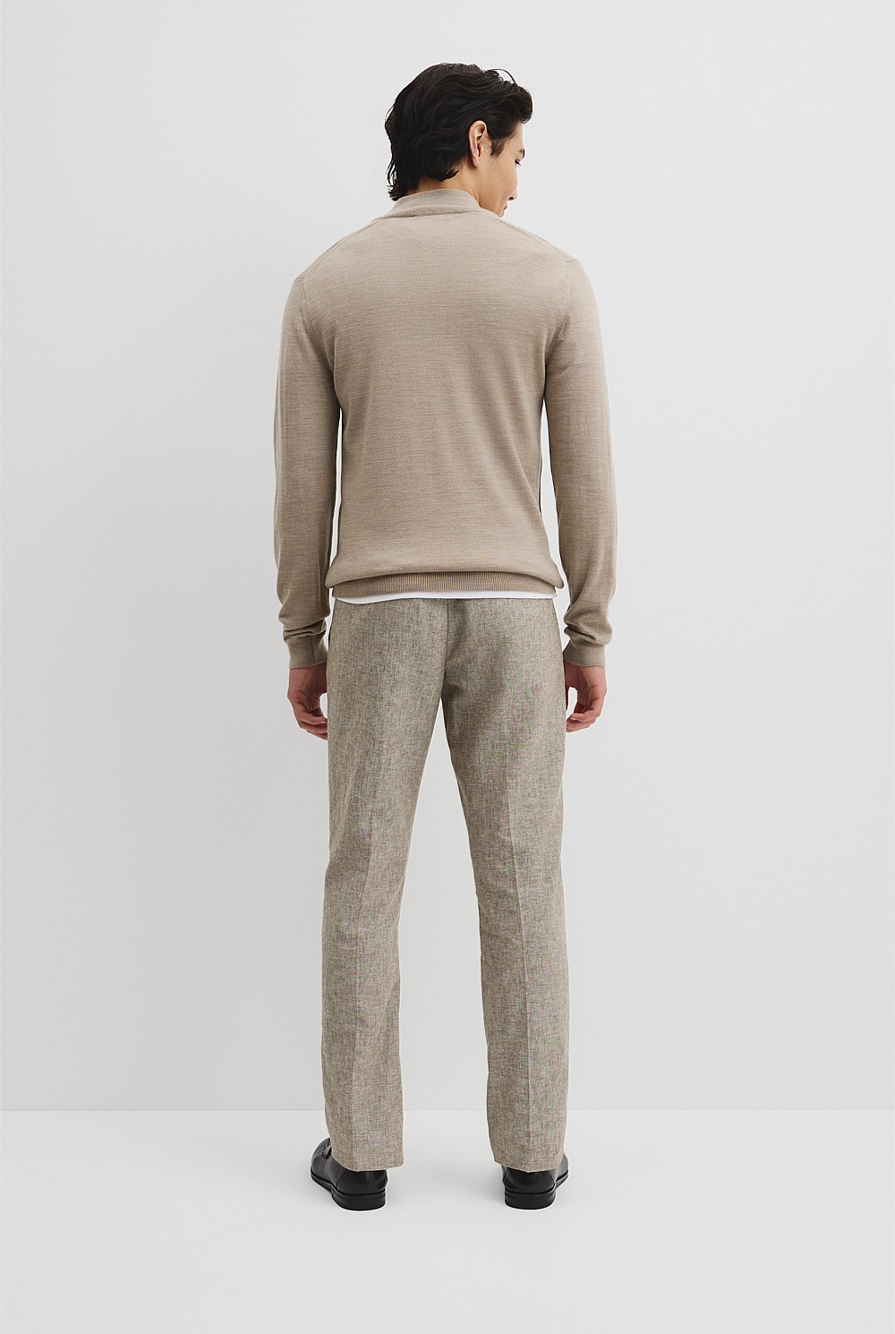 Australian Merino Long Sleeve Vam Half Zip Knit