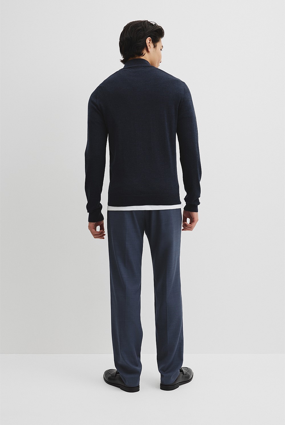 Australian Merino Long Sleeve Vam Half Zip Knit