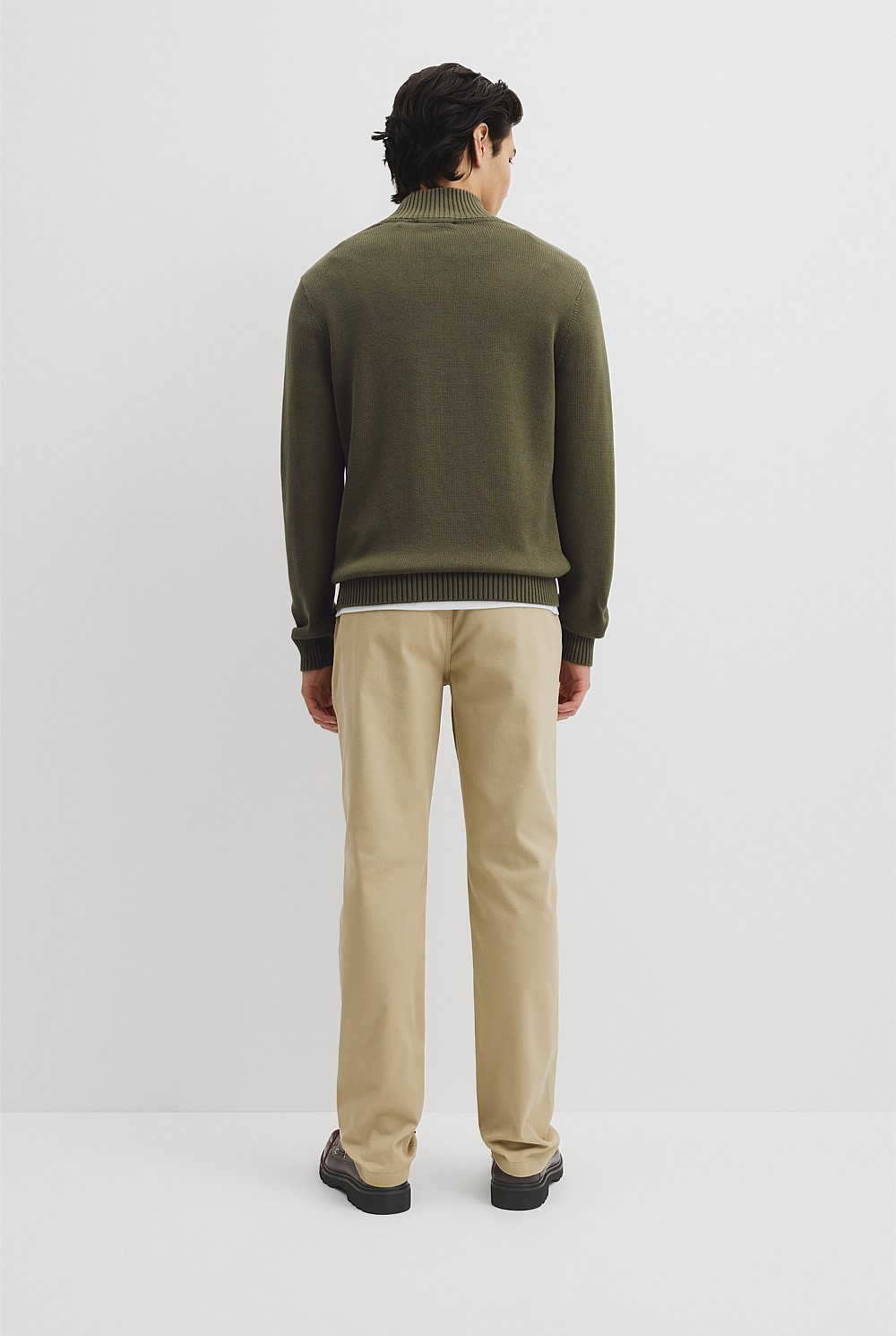 Australian Good Earth Cotton Half Zip Knit