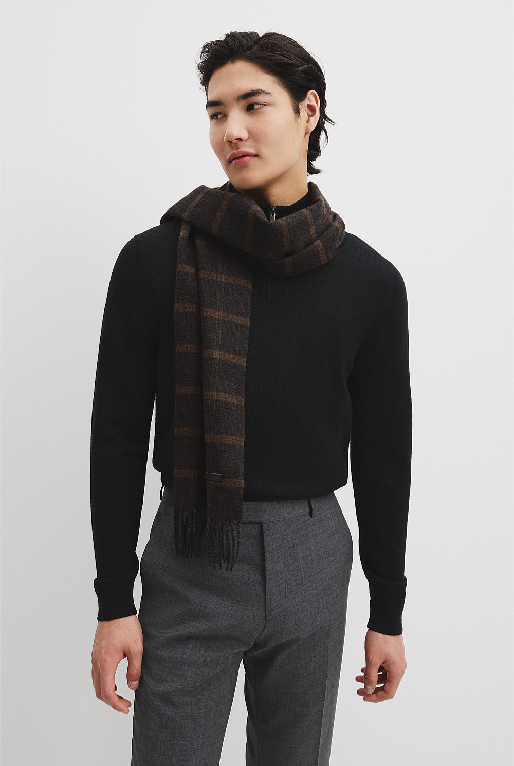 Woven Check Scarf