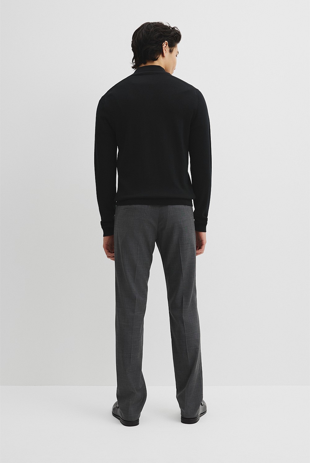 Australian Merino Long Sleeve Vam Half Zip Knit