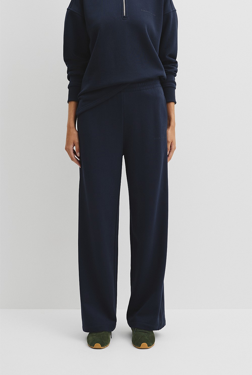 Australian Good Earth Cotton Straight Leg Track Pant