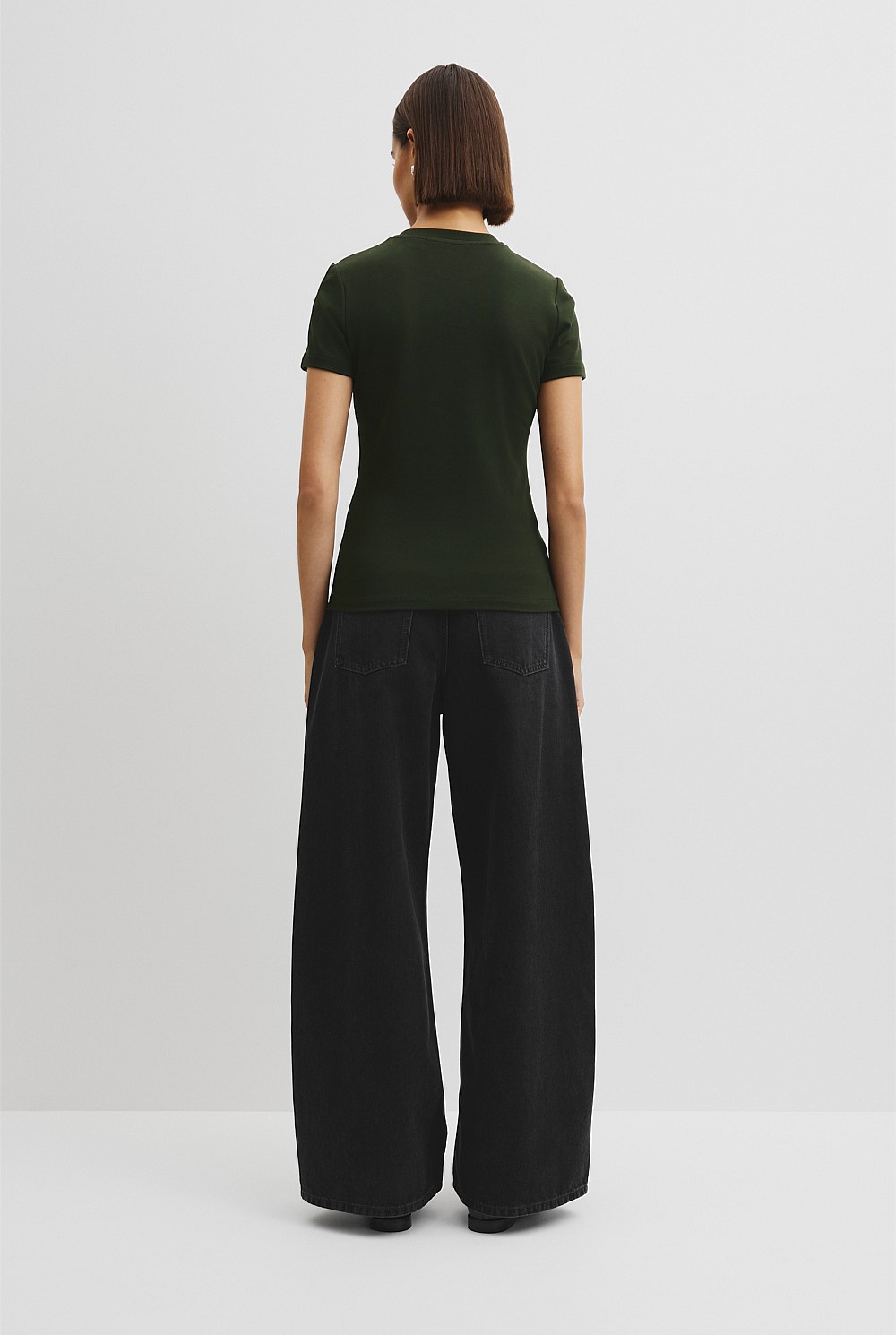 Australian Cotton Blend Fitted T-Shirt