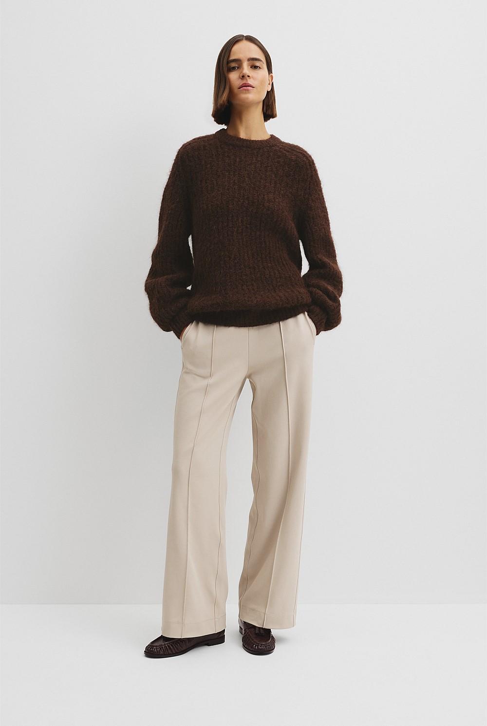 Fluffy Crew Neck Knit
