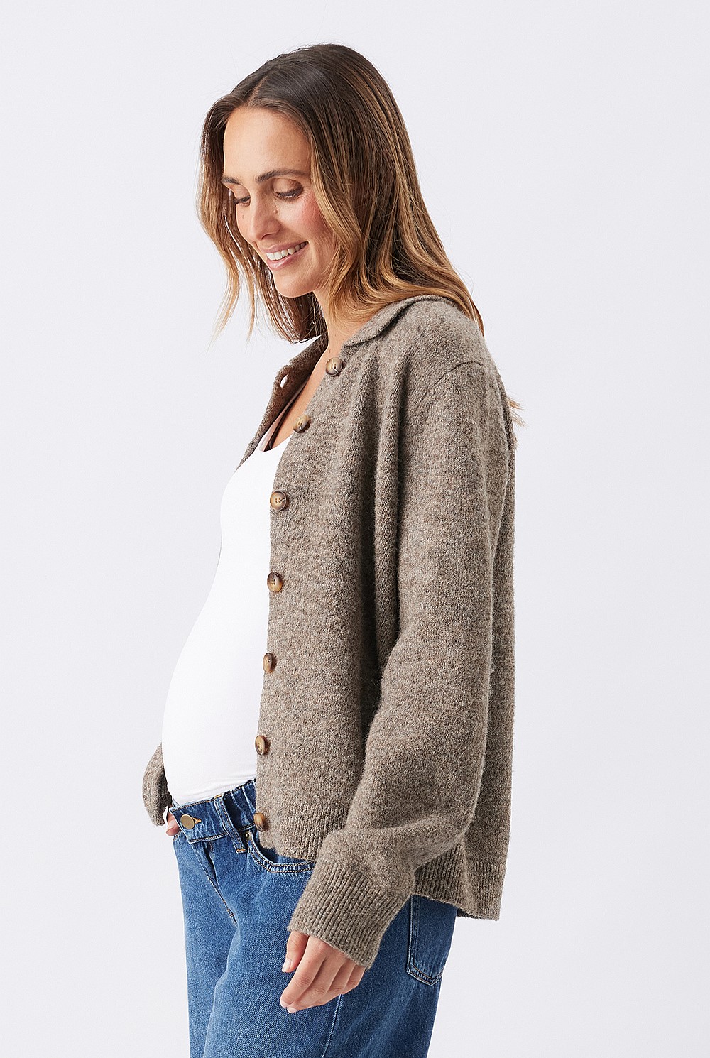 Brodie Collared Maternity Cardigan