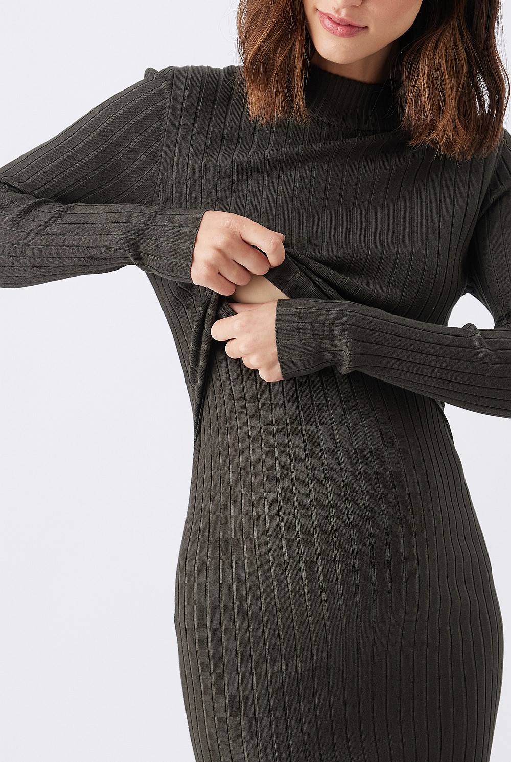 Nella Rib Nursing Knit Dress
