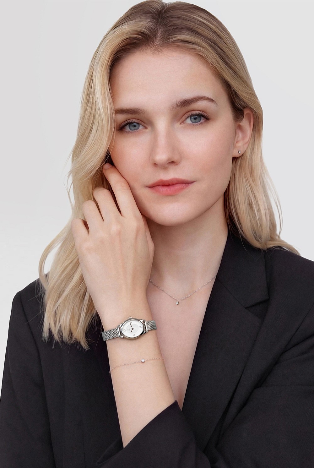 Ophelia Mini Mesh Silver Watch