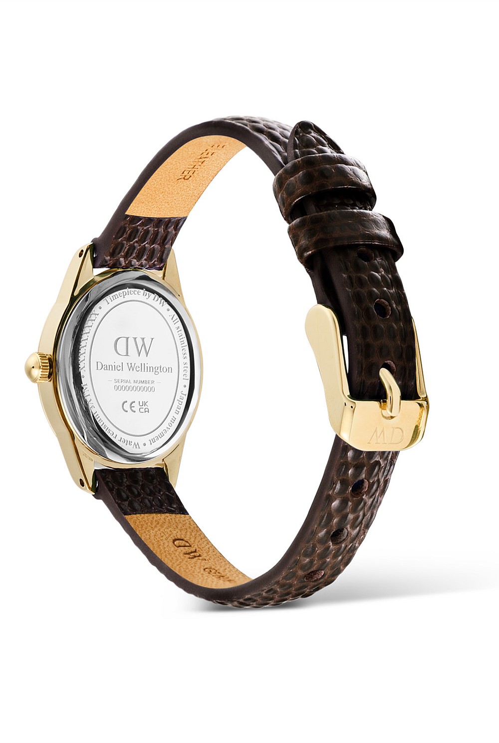 Ophelia Mini Brown Leather & Gold Watch