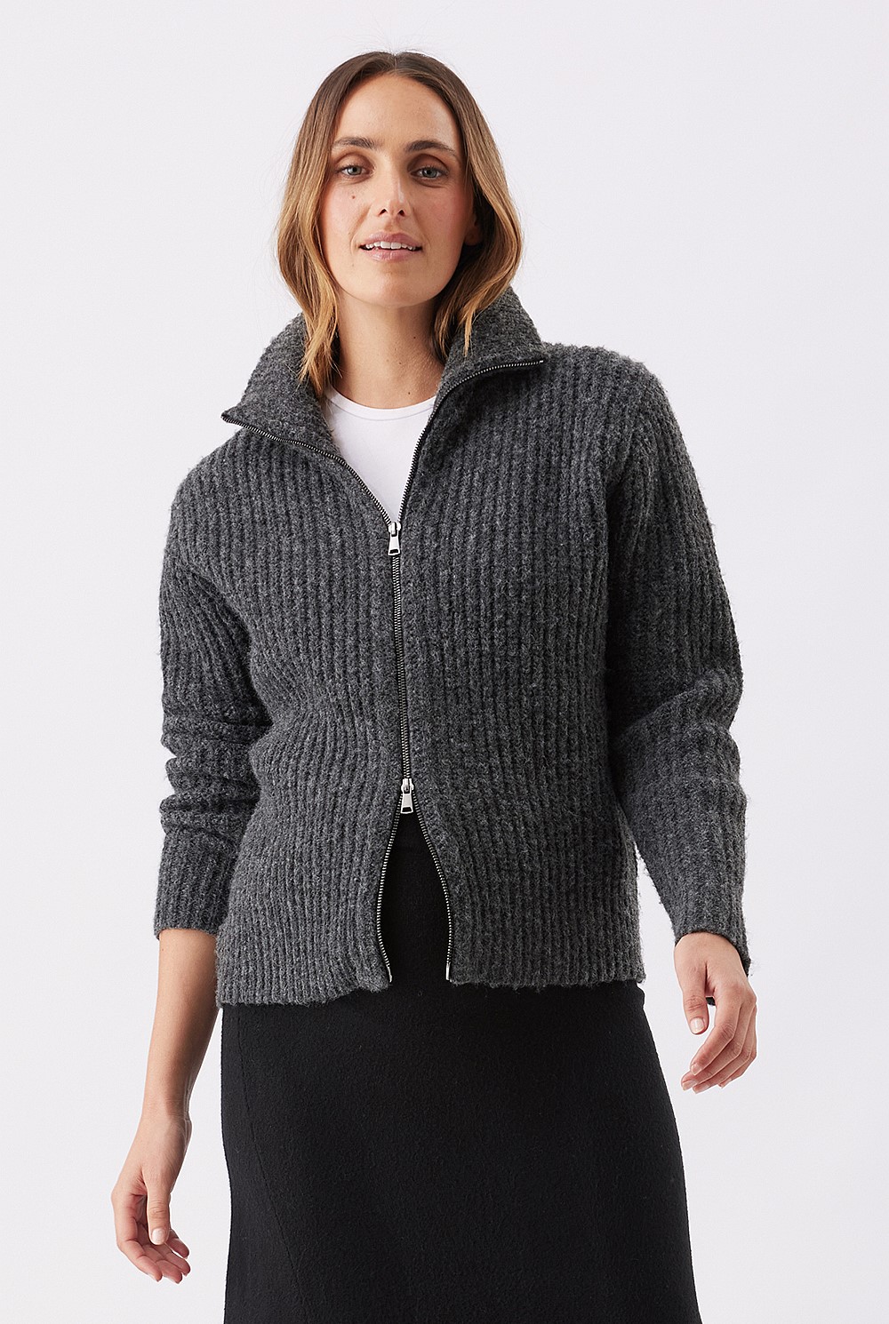 Layla Zip Through Maternity Knit