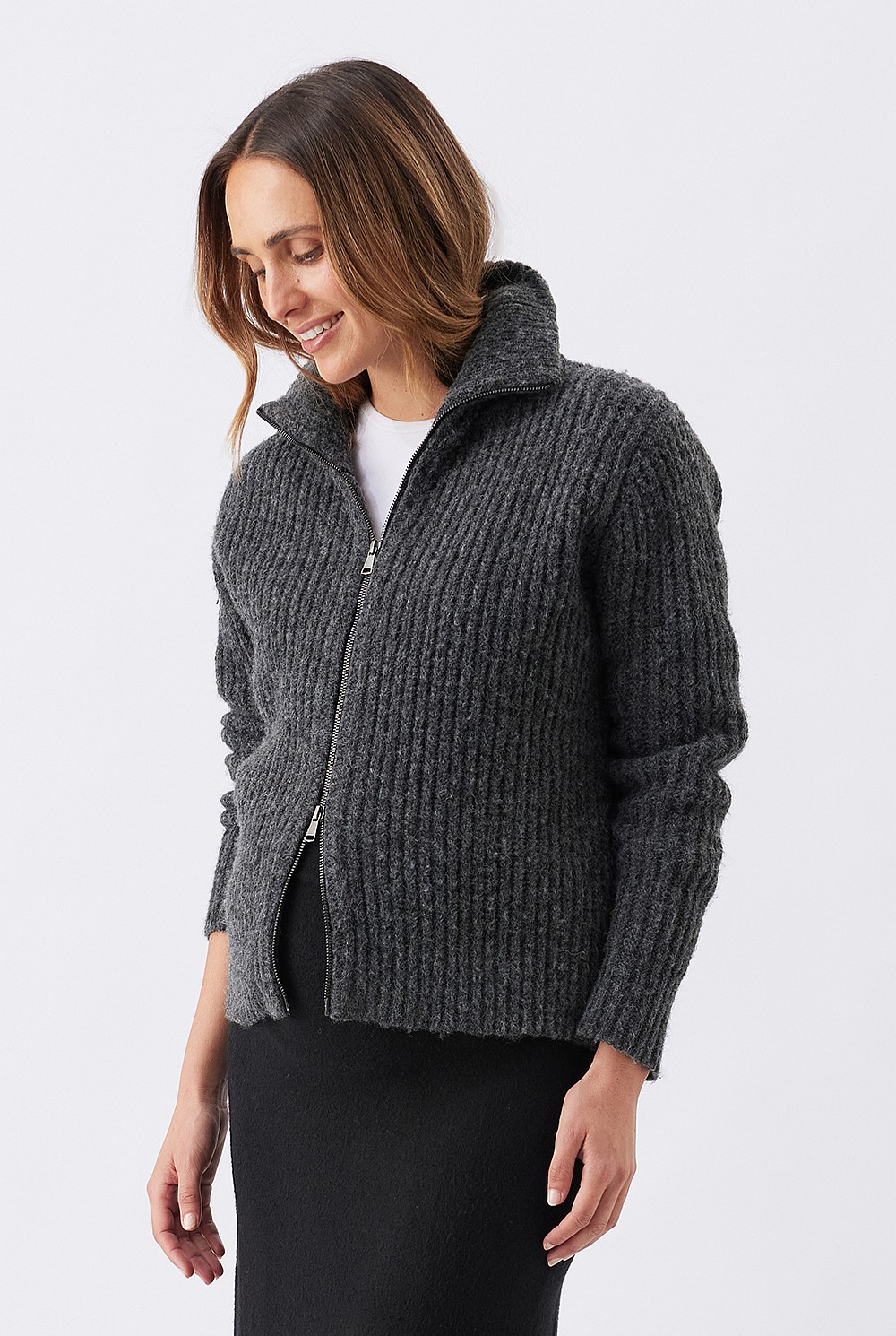 Layla Zip Through Maternity Knit