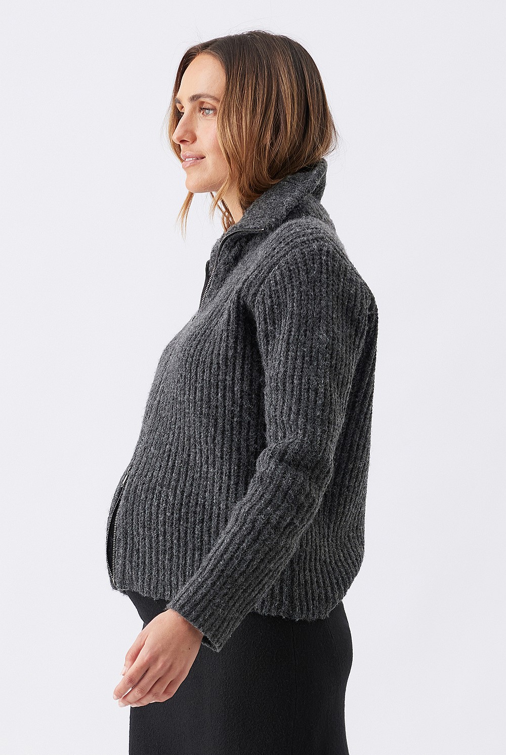 Layla Zip Through Maternity Knit