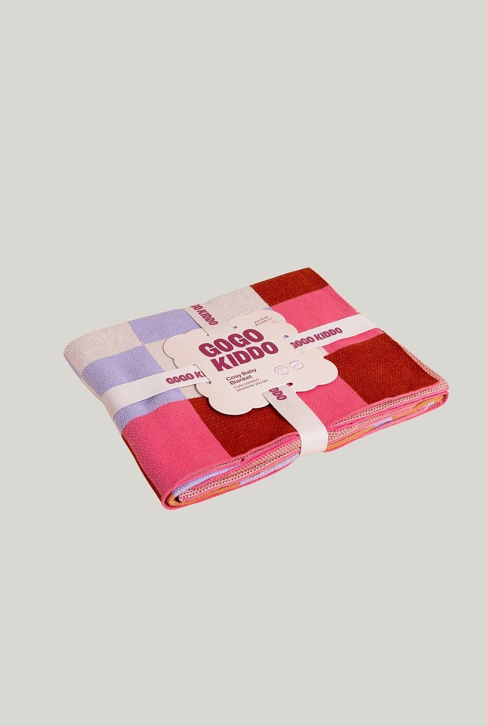Cosy Baby Blanket - Check Berry