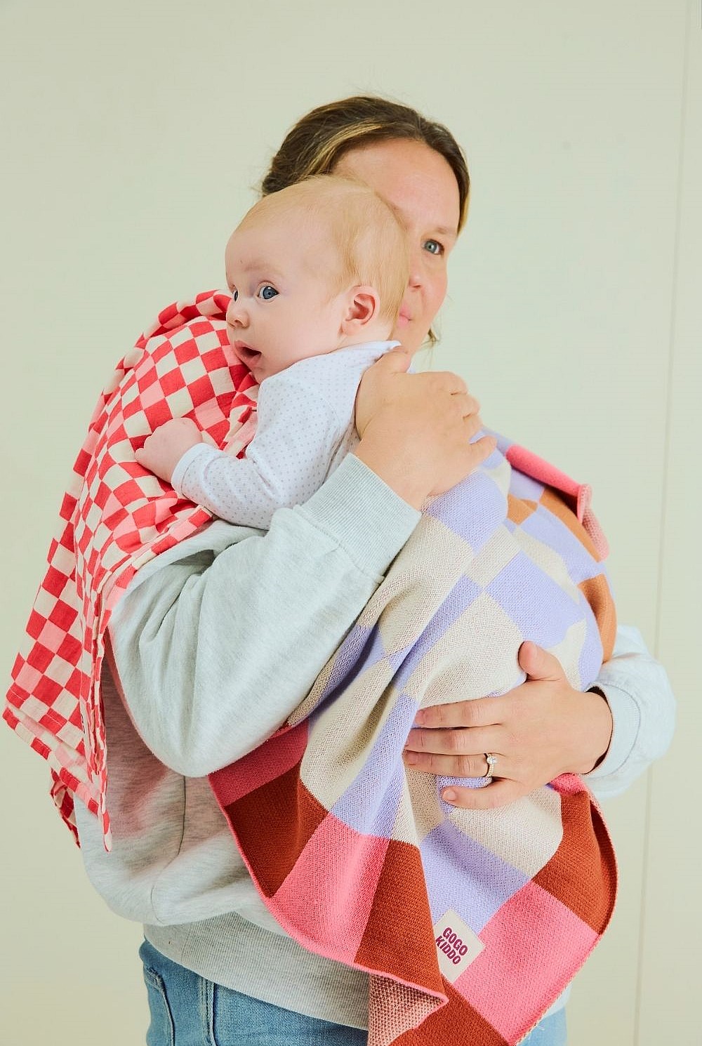 Cosy Baby Blanket - Check Berry