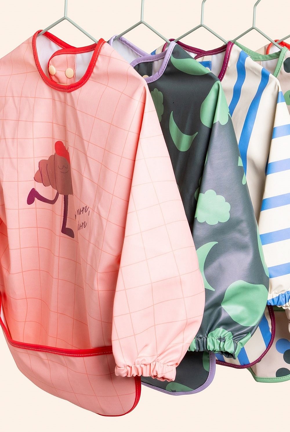 All-covered Smock Bib - Croissant Peach