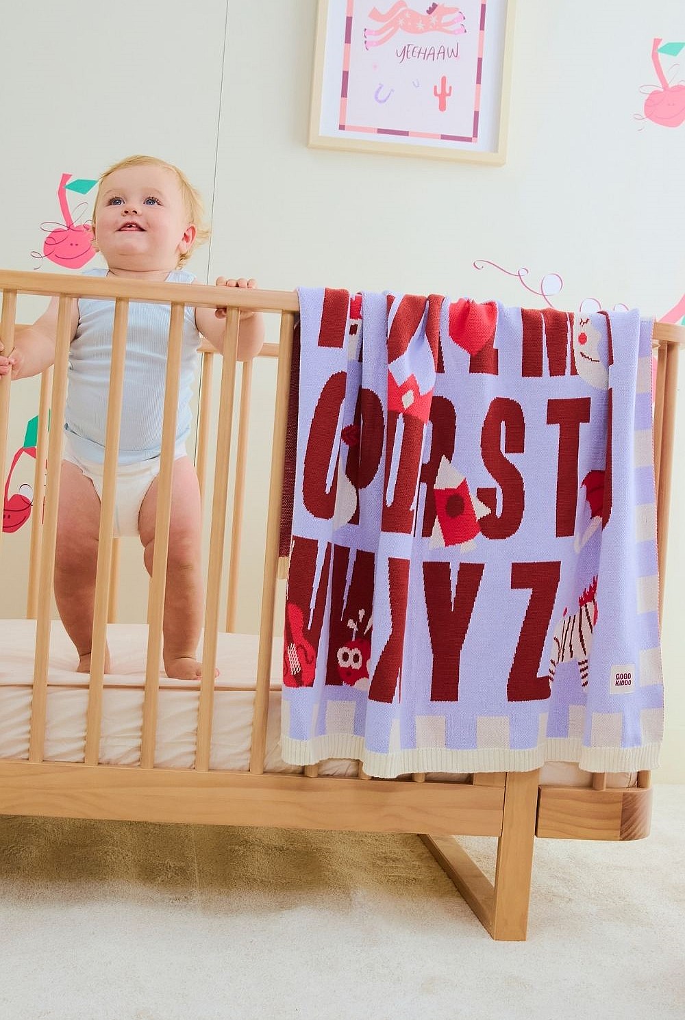Cosy Baby Blanket - Abc Lilac