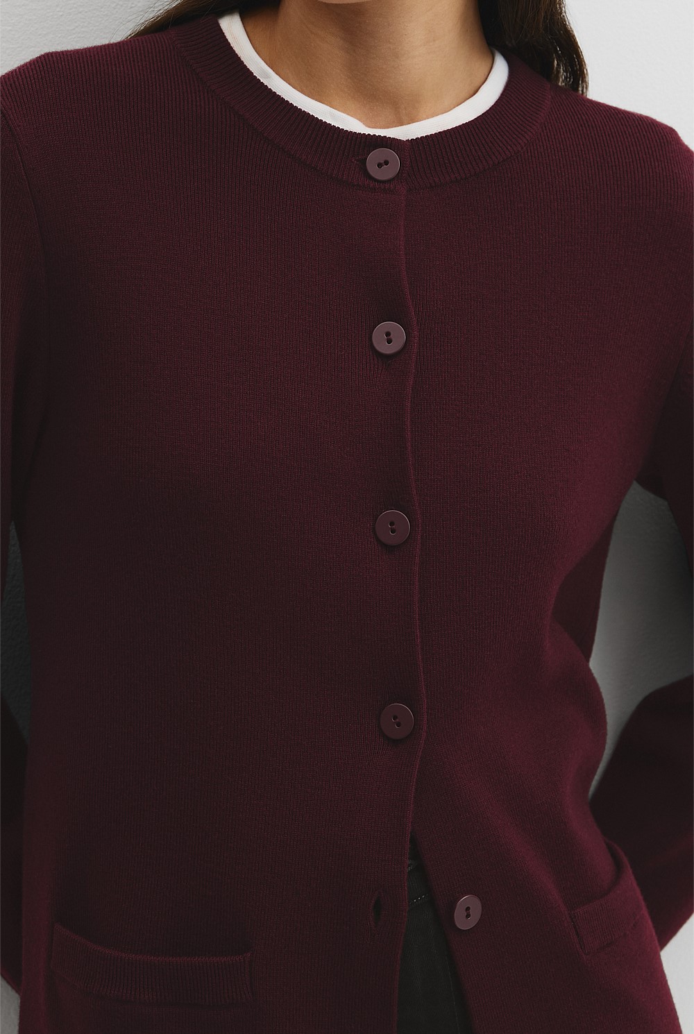 Compact Wool Longline Cardigan