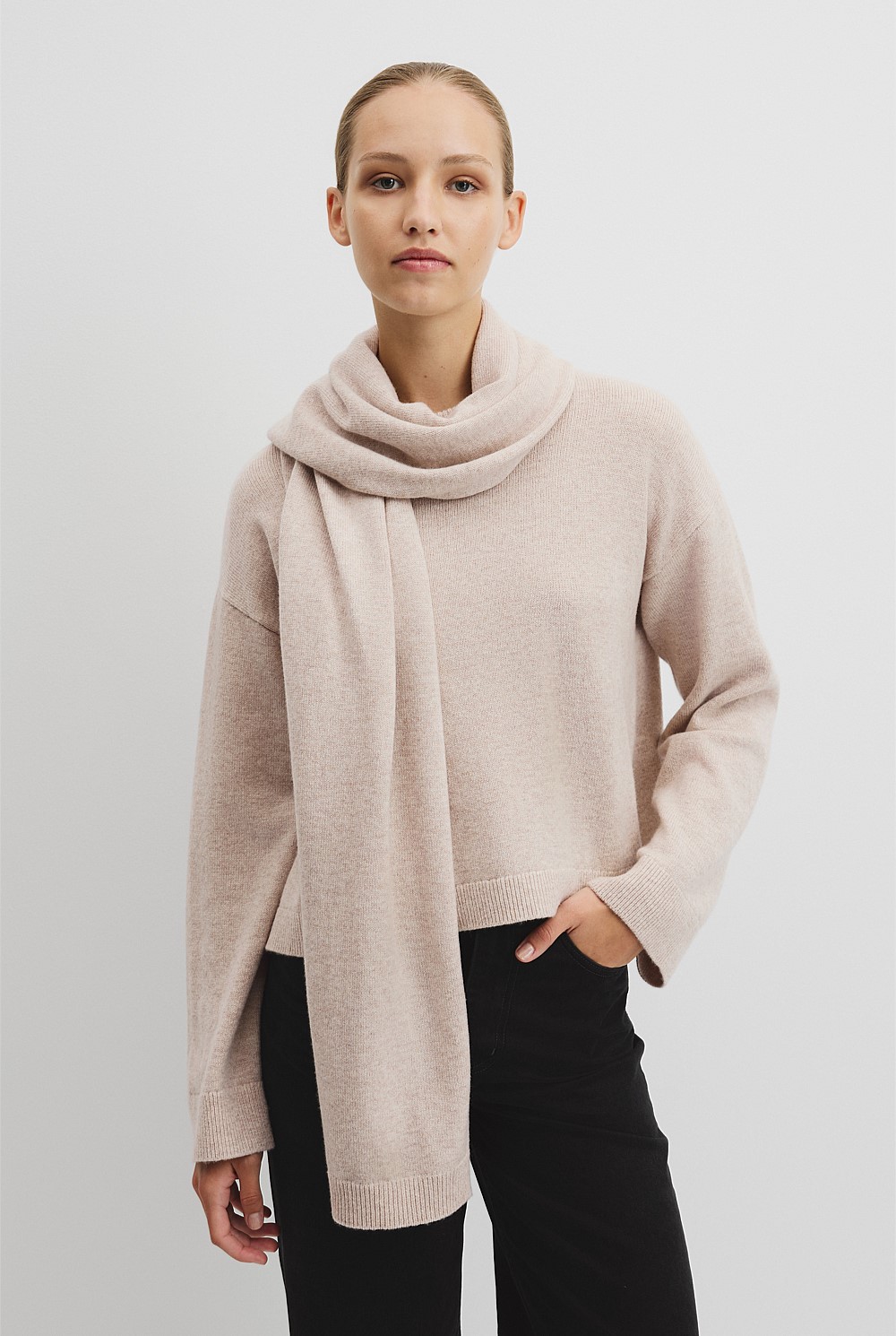 Scarf Detail Knit
