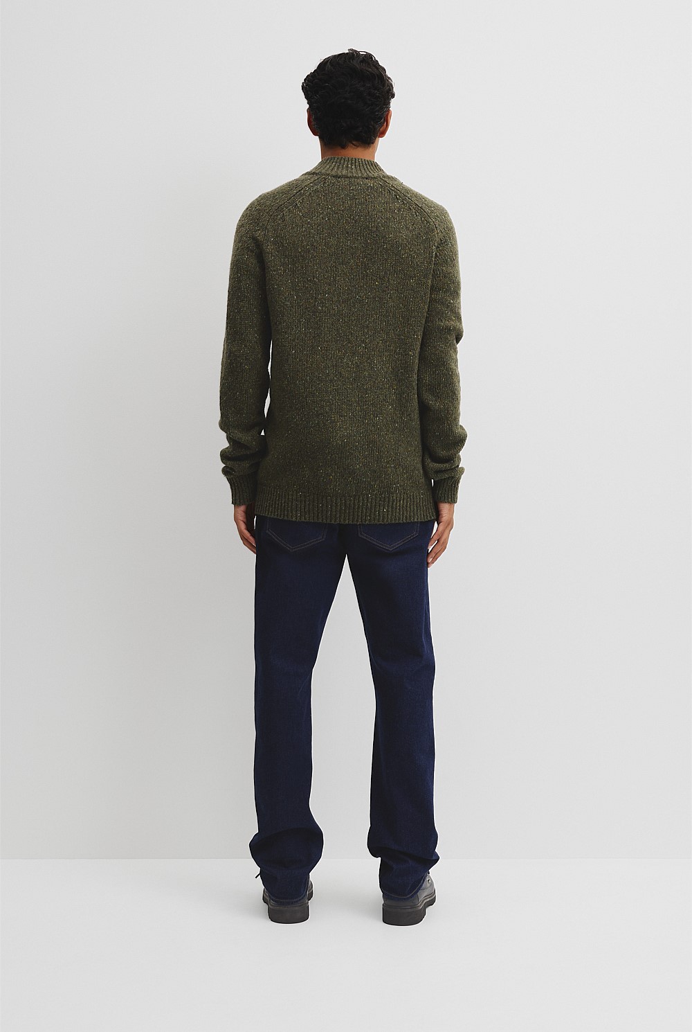 Merino Nep Quarter Zip Knit