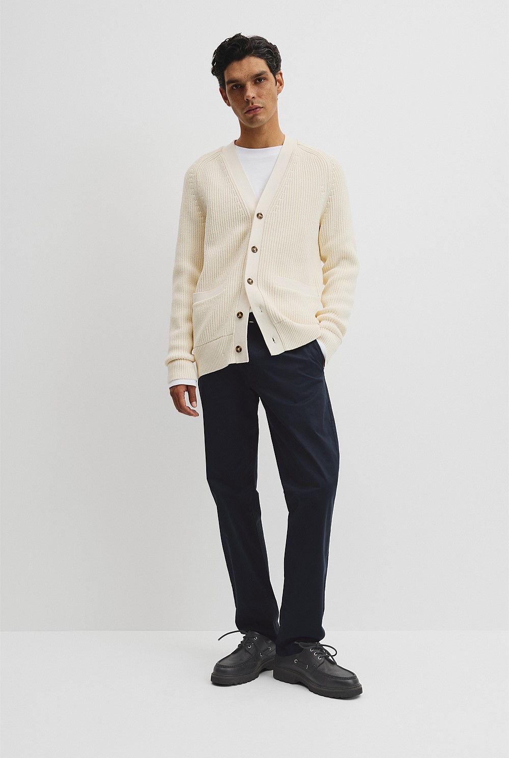 Cotton Rib Cardigan