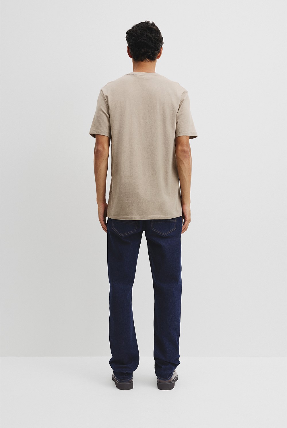 Brushed Melange Cotton T-shirt