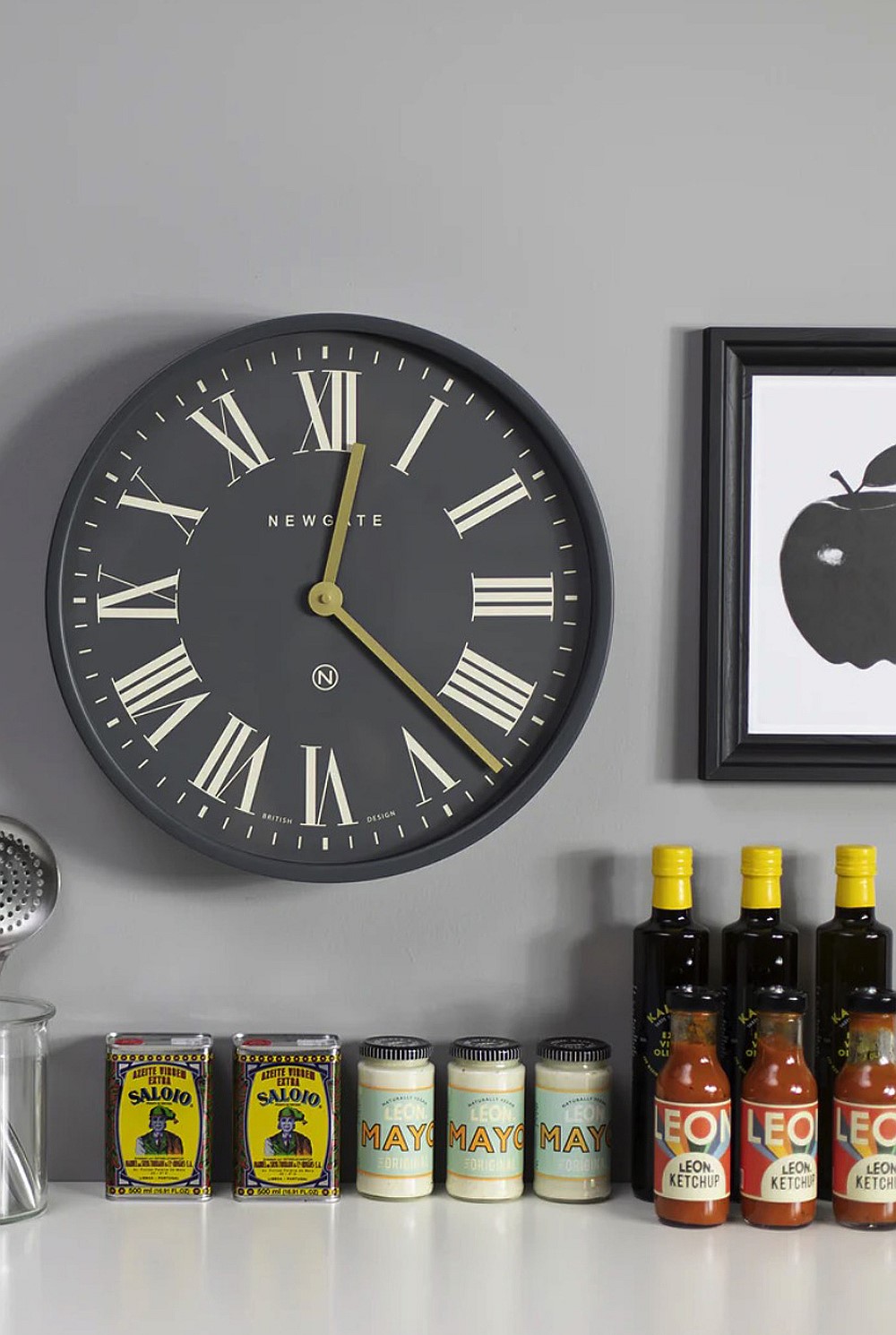 Mr Butler Wall Clock - Moonstone Grey Reverse Dial