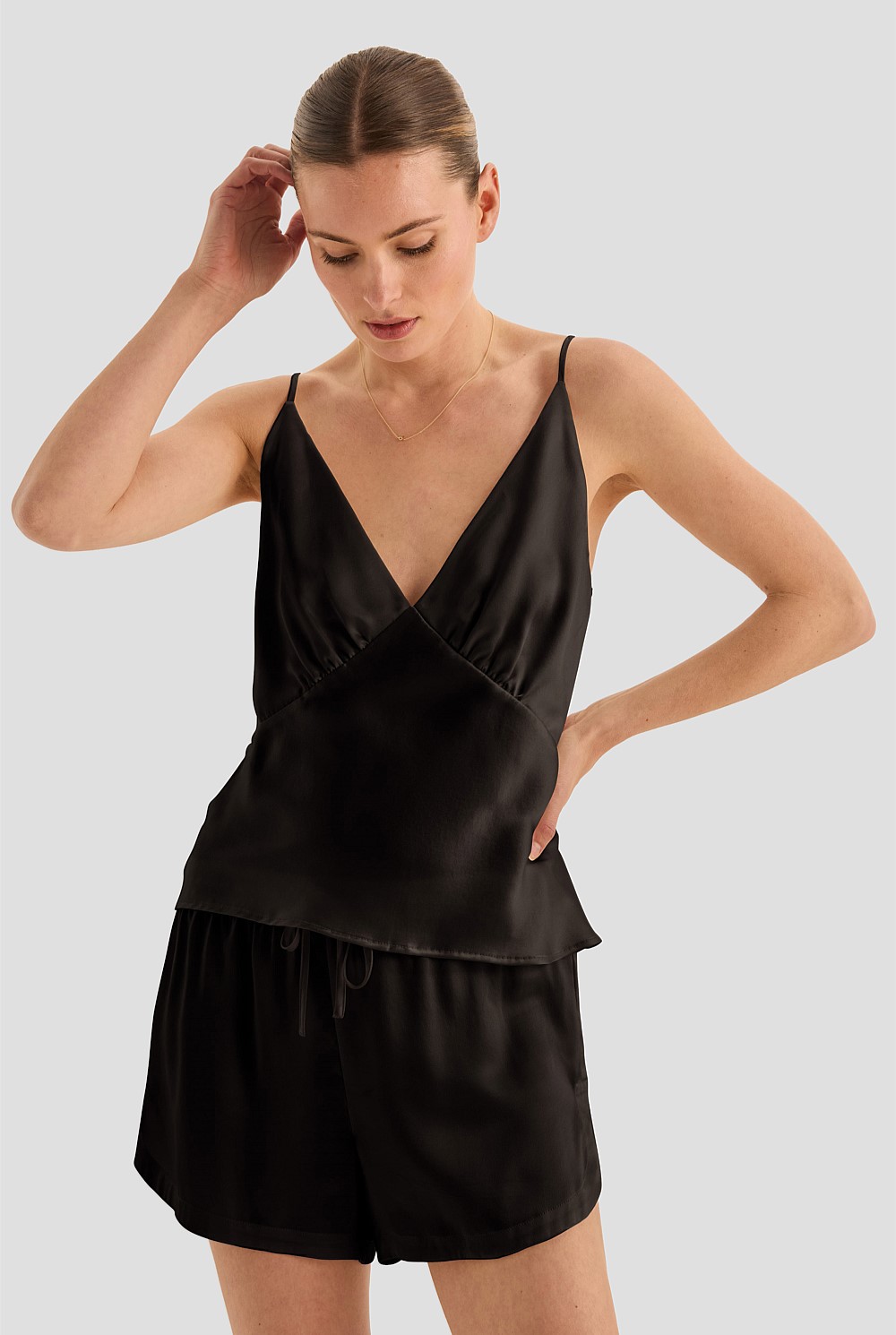 Amethyst Pure Silk Cami And Shorts Set