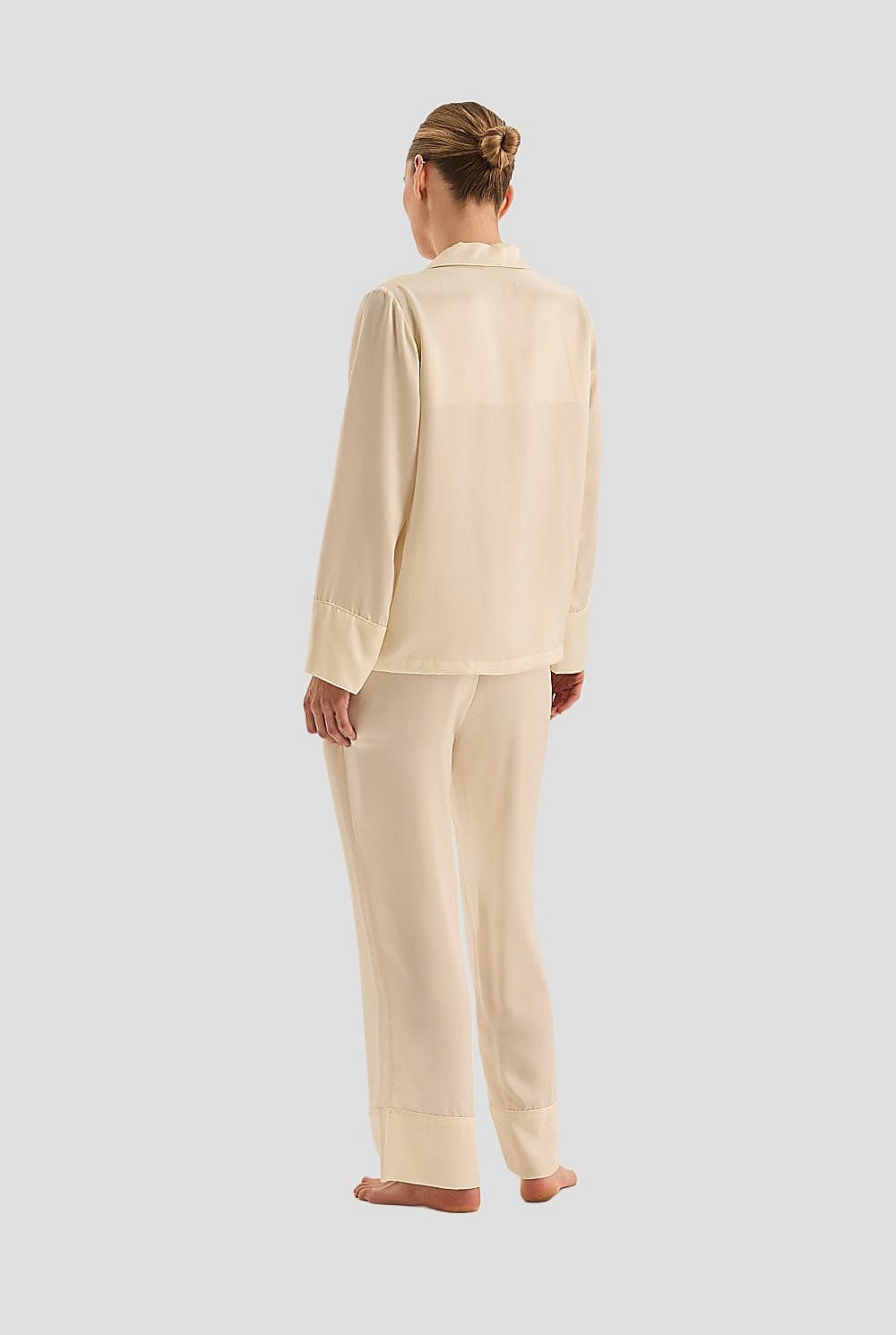 Emerald Pure Silk Long Sleeve Wide Leg Pyjama Set