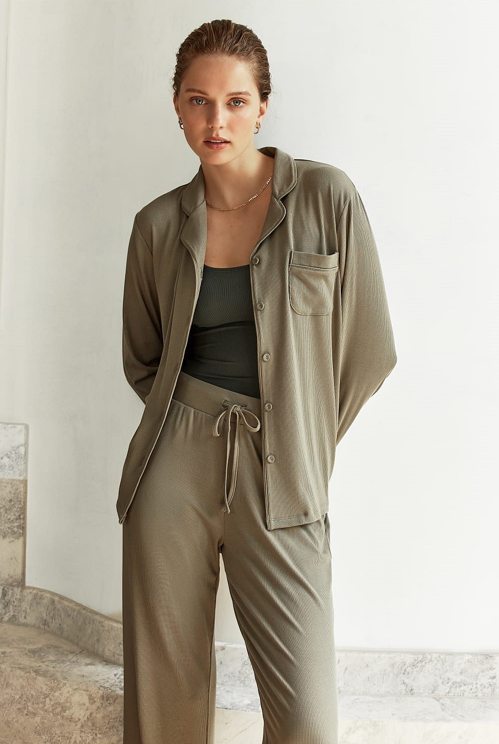 Emilia Ribbed Lounge Pj Set